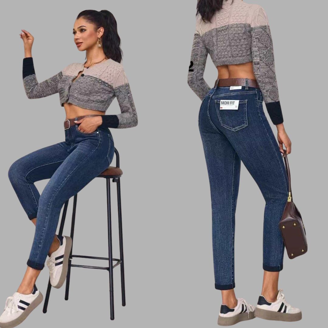 Ženske mom fit farmerke sa visokim strukom (M–4XL)